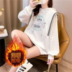 Black White Anime Girl Print Zipper Sweatshirt EG570 25 Black White Anime Girl Print Zipper Sweatshirt EG570 -EgrilDoll Fashion Outlet Store black white anime girl print zipper sweatshirt eg570 with fleece lining thickened s 501