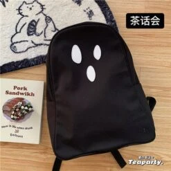 Black White No Face Cute Ghost Backpack ON92 -EgrilDoll Fashion Outlet Store black white no face cute ghost backpack on92 polyester version surprise 164