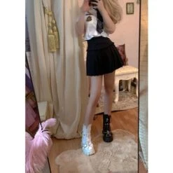 Black White Punk Cross Chains Boots ON175 -EgrilDoll Fashion Outlet Store black white punk cross chains boots on175 short tube one random left and right feet 14cm 110