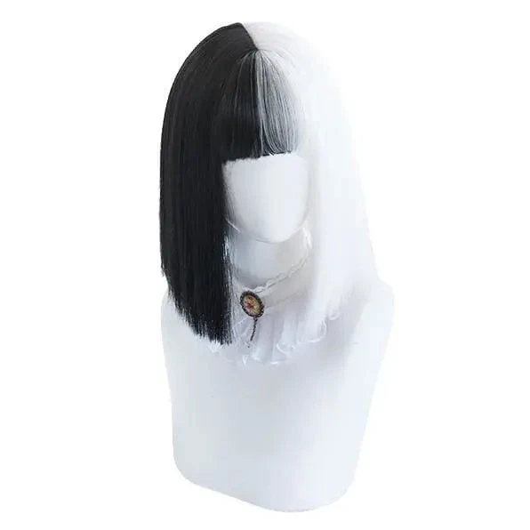 Black White Split Wig EG14966 2 Black White Split Wig EG14966 - Image 2