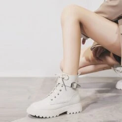 Black/White Size 35-43 Cool Punk Thick Sole Boots EE0872 -EgrilDoll Fashion Outlet Store blackwhite size 35 43 cool punk thick sole boots ee0872 shoes 123