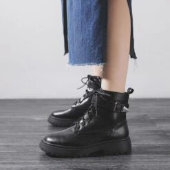 Black/White Size 35-43 Cool Punk Thick Sole Boots EE0872 -EgrilDoll Fashion Outlet Store blackwhite size 35 43 cool punk thick sole boots ee0872 shoes 767