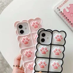 Black/White/Pink Soft Squishy Cat Paws Cute Phone Case SP16495 -EgrilDoll Fashion Outlet Store blackwhitepink soft squishy cat paws cute phone case sp16495 349