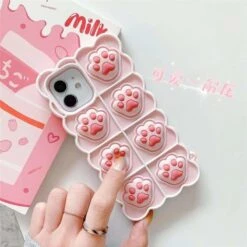 Black/White/Pink Soft Squishy Cat Paws Cute Phone Case SP16495 -EgrilDoll Fashion Outlet Store blackwhitepink soft squishy cat paws cute phone case sp16495 775