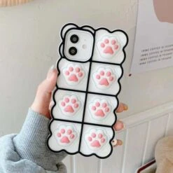Black/White/Pink Soft Squishy Cat Paws Cute Phone Case SP16495 -EgrilDoll Fashion Outlet Store blackwhitepink soft squishy cat paws cute phone case sp16495 874