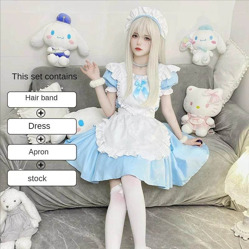 Blue Black Sweet Maid Dolly Dress ON653 6 Blue Black Sweet Maid Dolly Dress ON653 - Image 6