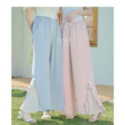Blue Pink Cute Pastel Spring Lace Pants ON632 -EgrilDoll Fashion Outlet Store blue pink cute pastel spring lace pants on632 828