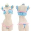 Blue Pink Dark Magician Girl Inspired Lingerie Set ON483