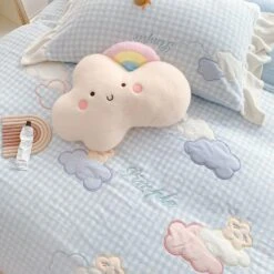 Blue Pink Soft Cloud Bedding Set ON151 -EgrilDoll Fashion Outlet Store blue pink soft cloud bedding set on151 611