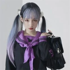 Blue Purple Gradient Long Straight Wig EE0757 -EgrilDoll Fashion Outlet Store blue purple gradient long straight wig ee0757 269