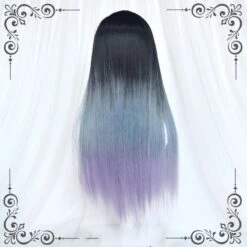 Blue Purple Gradient Long Straight Wig EE0757 -EgrilDoll Fashion Outlet Store blue purple gradient long straight wig ee0757 482