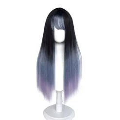 Blue Purple Gradient Long Straight Wig EE0757 -EgrilDoll Fashion Outlet Store blue purple gradient long straight wig ee0757 491