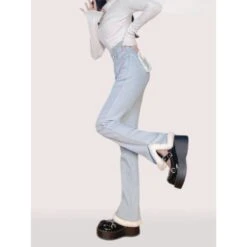 Blue/Pink Kawaii Style Soft Girl Denim Pants ON106 11 Blue/Pink Kawaii Style Soft Girl Denim Pants ON106 -EgrilDoll Fashion Outlet Store bluepink kawaii style soft girl denim pants on106 399