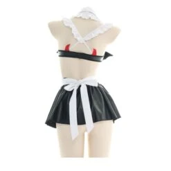 Bow Knot Devil Wings Maid Lingerie Set ON23 -EgrilDoll Fashion Outlet Store bow knot devil wings maid lingerie set on23 black average 194