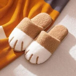 Cartoon Cute Cat Paw Plush Slippers SP15575 -EgrilDoll Fashion Outlet Store cartoon cute cat paw plush slippers sp15575 593