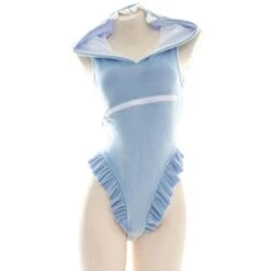 Cartoon Shark Hooded Lingerie Set ON24 -EgrilDoll Fashion Outlet Store cartoon shark hooded lingerie set on24 light blue average 289