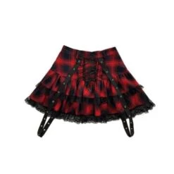 [Clearance] Harajuku Style Girls Blue Plaid High Waist Pleated Skirts Suit EG247 -EgrilDoll Fashion Outlet Store clearance harajuku style girls blue plaid high waist pleated skirts suit eg247 red 602