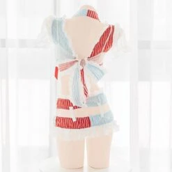 Clown Girls Red Blue Chiffon Hollow Out Lingerie Set BE328 -EgrilDoll Fashion Outlet Store clown girls red blue chiffon hollow out lingerie set be328 207