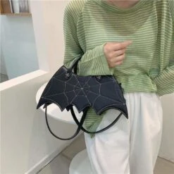 Cool Black Spider Web Bat Shoulder Hand Bag SP16090