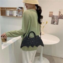 Cool Black Spider Web Bat Shoulder Hand Bag SP16090 -EgrilDoll Fashion Outlet Store cool black spider web bat shoulder hand bag sp16090 995