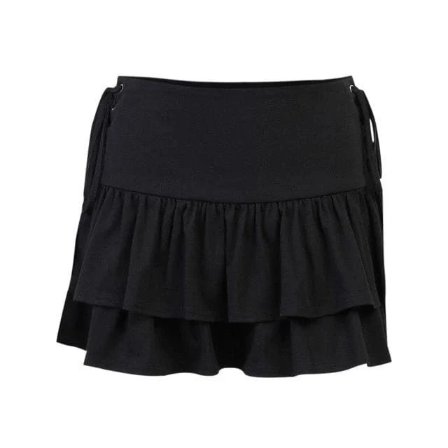 Cool Gothic Ruffle Lace Mini Skirt EG406 6 Cool Gothic Ruffle Lace Mini Skirt EG406 - Image 6