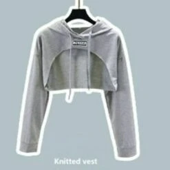 Cross Short Hoodie Black Dress Set ON243 -EgrilDoll Fashion Outlet Store cross short hoodie black dress set on243 top m 307