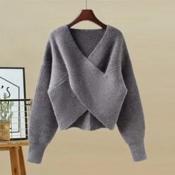 Cross Sweater Lace Black Dress Two Pieces Set ON239 -EgrilDoll Fashion Outlet Store cross sweater lace black dress two pieces set on239 gray m 487