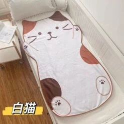 Cute Brown Kawaii Happy Cat Blanket ON77 -EgrilDoll Fashion Outlet Store cute brown kawaii happy cat blanket on77 15588cm white 254