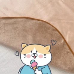 Cute Brown Kawaii Happy Cat Blanket ON77 -EgrilDoll Fashion Outlet Store cute brown kawaii happy cat blanket on77 465
