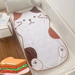 Cute Brown Kawaii Happy Cat Blanket ON77 -EgrilDoll Fashion Outlet Store cute brown kawaii happy cat blanket on77 660