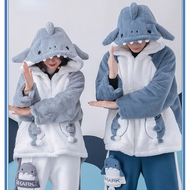 Cute Cartoon Shark Zipper Hoodie ON266 7 Cute Cartoon Shark Zipper Hoodie ON266 - Image 7