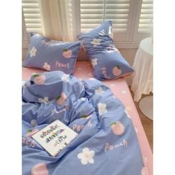 Cute Comfy Pastel Pink Blue Pretty Flowers Bedding Set EG16901 -EgrilDoll Fashion Outlet Store cute comfy pastel pink blue pretty flowers bedding set eg16901 755
