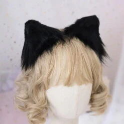 Cute Fluffy Cat Ear Cosplay Hair Clip EG15210 -EgrilDoll Fashion Outlet Store cute fluffy cat ear cosplay hair clip eg15210 black band 401