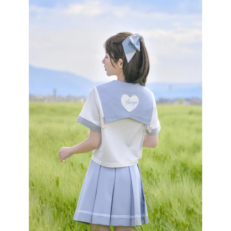 Cute Kawaii Alice In Wonderland Sailor Blouse & Skirt SS1317 2 Cute Kawaii Alice In Wonderland Sailor Blouse & Skirt SS1317 - Image 2