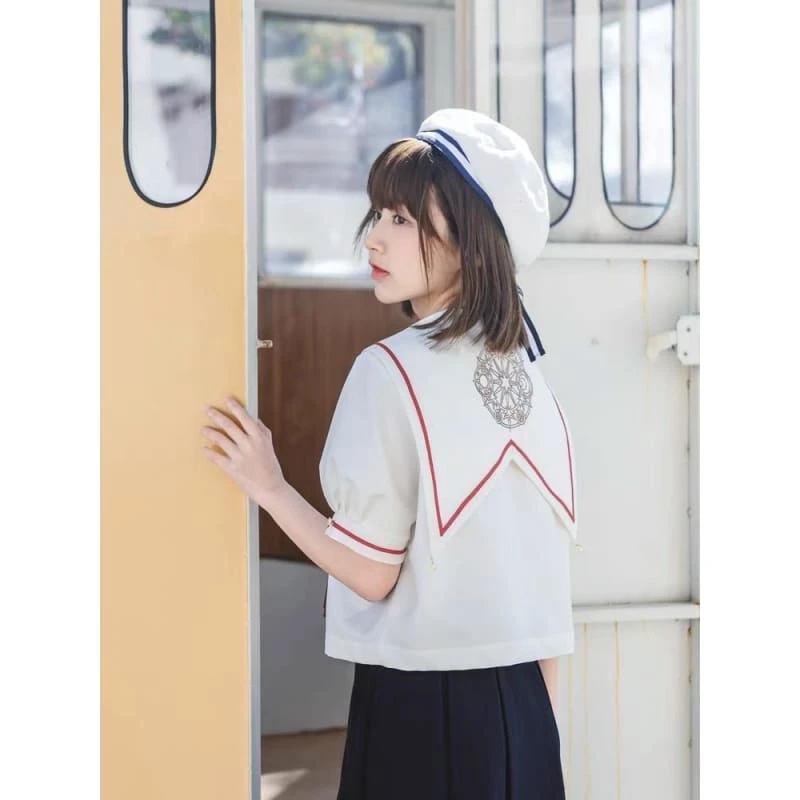 Cute Kawaii Cardcaptor Sakura Sailor Blouse & Skirt SS1325 2 Cute Kawaii Cardcaptor Sakura Sailor Blouse & Skirt SS1325 - Image 2