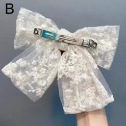 Cute Lace Flower Hair Rope Bow Ribbon Hair Clip EG16671 -EgrilDoll Fashion Outlet Store cute lace flower hair rope bow ribbon clip eg16671 884