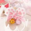 Cute Lolita Cat Paws Bowknot Bells Hair Clip Brooch SP15980