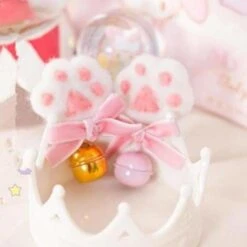 Cute Lolita Cat Paws Bowknot Bells Hair Clip Brooch SP15980 -EgrilDoll Fashion Outlet Store cute lolita cat paws bowknot bells hair clip brooch sp15980 644