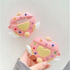 Cute Moon Kawaii Magical Girl Pink Airpods Case SP16110 -EgrilDoll Fashion Outlet Store cute moon kawaii magical girl pink airpods case sp16110 424