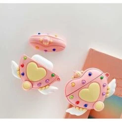 Cute Moon Kawaii Magical Girl Pink Airpods Case SP16110 -EgrilDoll Fashion Outlet Store cute moon kawaii magical girl pink airpods case sp16110 869
