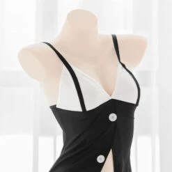 Cute Open Belly Tie Black Dress EE0953 -EgrilDoll Fashion Outlet Store cute open belly tie black dress ee0953 900