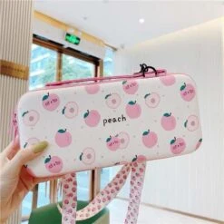 Cute Pastel Pink Peach Switch Protector Bag SP16109