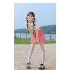 Cute Pastel Rainbow White Bears T-shirt ON629 27 Cute Pastel Rainbow White Bears T-shirt ON629 -EgrilDoll Fashion Outlet Store cute pastel rainbow white bears t shirt on629 275