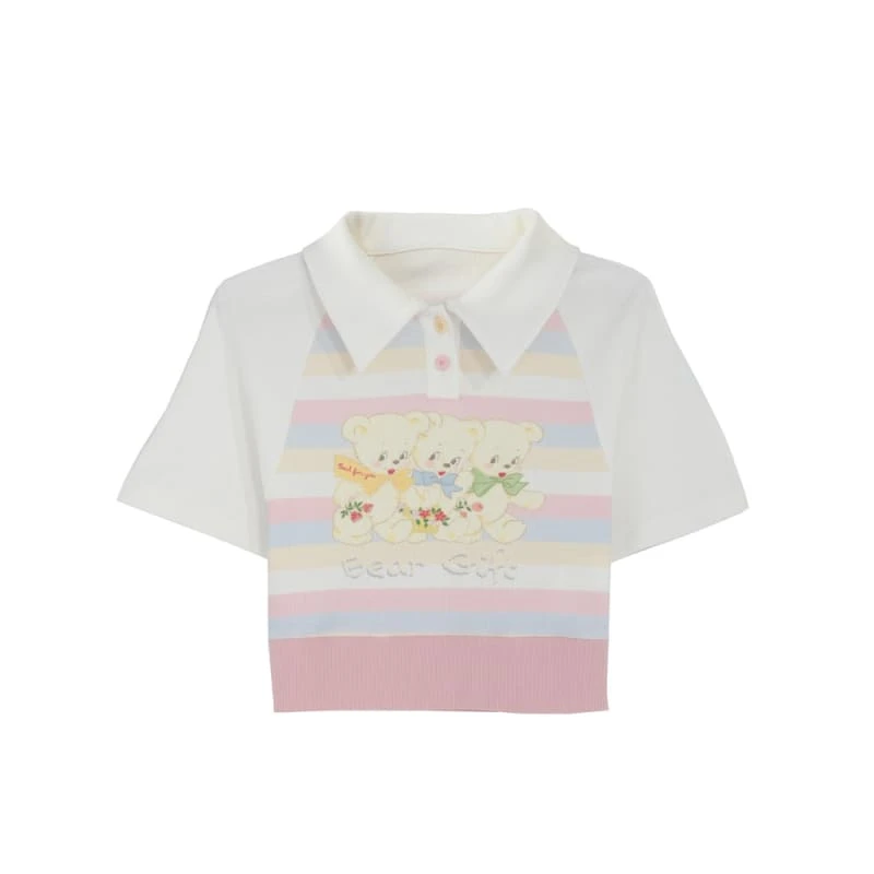 Cute Pastel Rainbow White Bears T-shirt ON629 5 Cute Pastel Rainbow White Bears T-shirt ON629 - Image 5