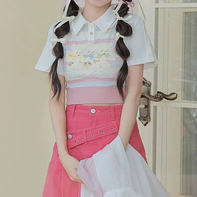 Cute Pastel Rainbow White Bears T-shirt ON629 1 Cute Pastel Rainbow White Bears T-shirt ON629