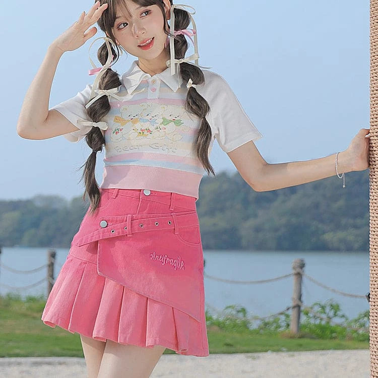 Cute Pastel Rainbow White Bears T-shirt ON629 3 Cute Pastel Rainbow White Bears T-shirt ON629 - Image 3