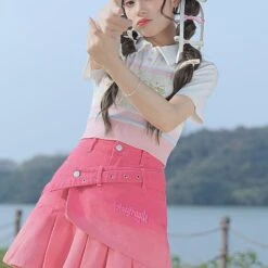 Cute Pastel Rainbow White Bears T-shirt ON629 20 Cute Pastel Rainbow White Bears T-shirt ON629 -EgrilDoll Fashion Outlet Store cute pastel rainbow white bears t shirt on629 791