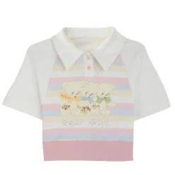 Cute Pastel Rainbow White Bears T-shirt ON629 32 Cute Pastel Rainbow White Bears T-shirt ON629 -EgrilDoll Fashion Outlet Store cute pastel rainbow white bears t shirt on629 as photo s 611