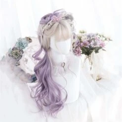 Cute Pastel Silver Light Purple Curly Princess Lolita Wig SP16063 -EgrilDoll Fashion Outlet Store cute pastel silver light purple curly princess lolita wig sp16063 810