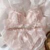 Cute Pink/White/Black Lace Bandage Lolita Lingerie Set EG16099